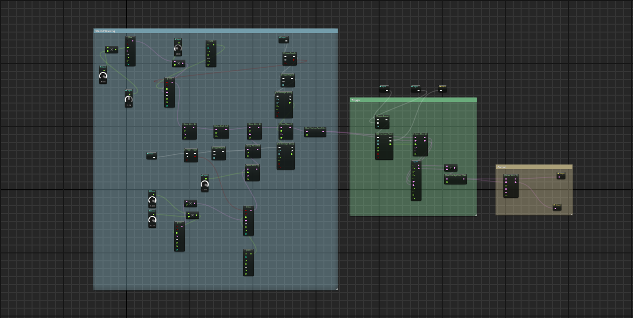 Procedural spacecraft damage warning system built in Unreal Engine MetaSounds