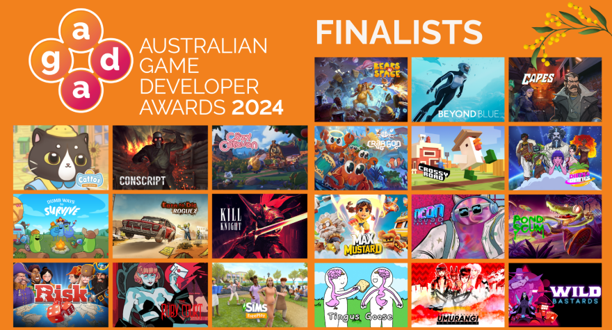 Australian Game Developer Awards 2024 finalists featuring Pond Scum
