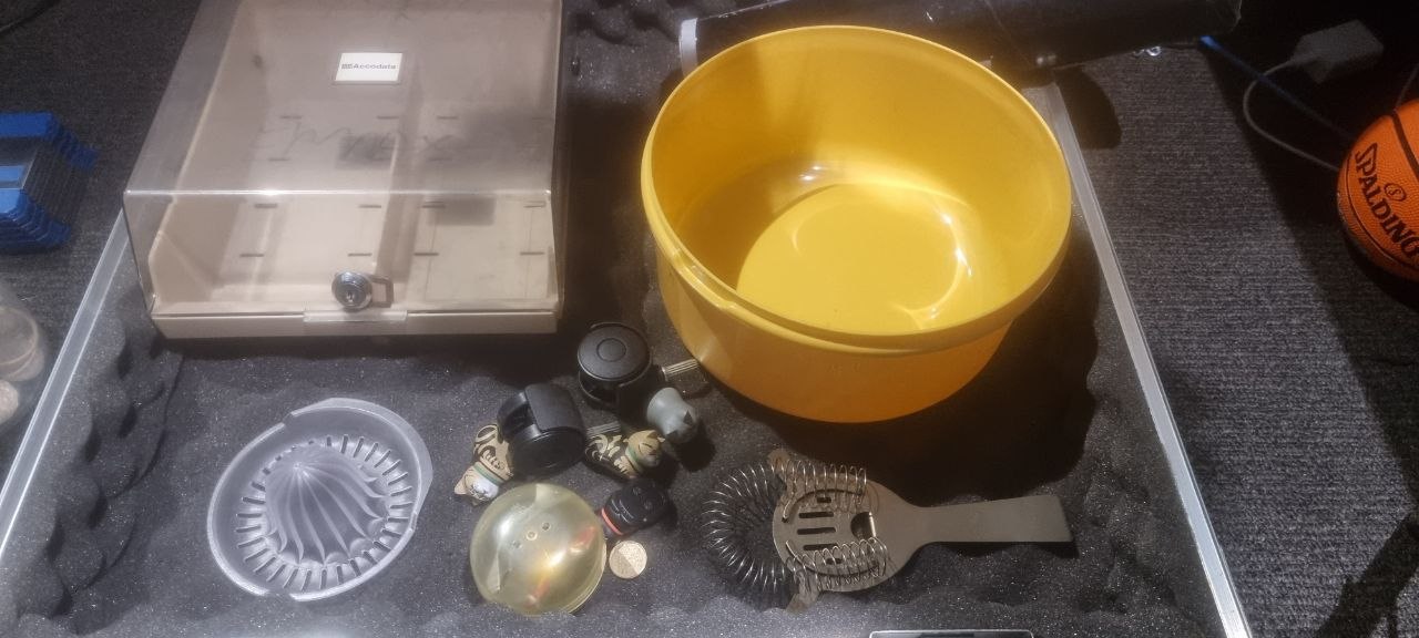 Foley props prepared for recording