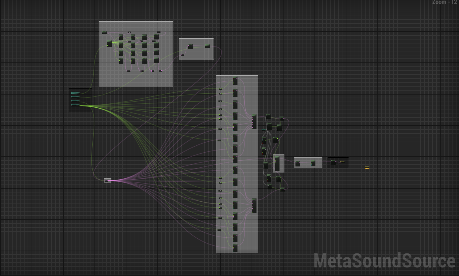 Procedural ship engine system built in Unreal Engine MetaSounds